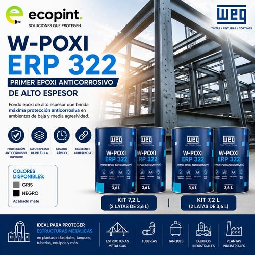 Weg Fondo Epoxi Fosfato De Zinc Inhibidor A+b 7.2lt - Imagen 2