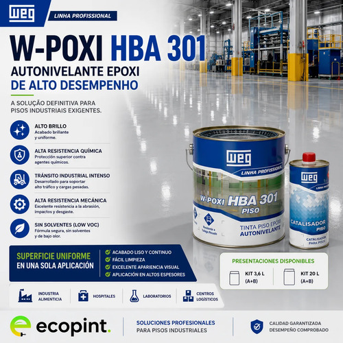 Weg Epoxi Pisos Autonivelante Alto Epesor A+b 3,6l - Imagen 3