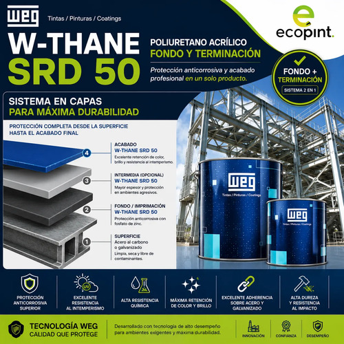 Weg Poliuretano Acrilico Alifatico 2 En 1 (a+b) 3,6 L - Imagen 5