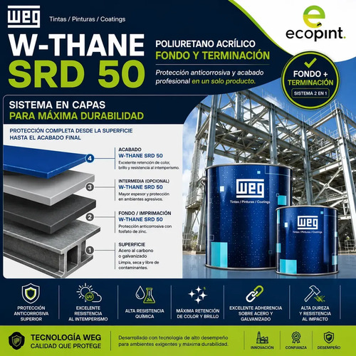 Weg Poliuretano Acrilico Alifatico 2 En 1 A+b 3,6 L - Imagen 6