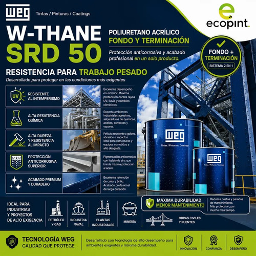 Weg Poliuretano Acrilico Alifatico 2 En 1 A+b 3,6 L - Imagen 4