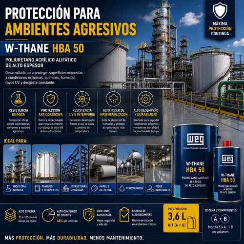 Poliuretano Acrilico Alifatico Altos Solidos (a+b) 3,6l Weg - Imagen 2